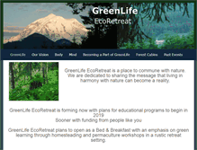 Tablet Screenshot of greenliferetreat.com
